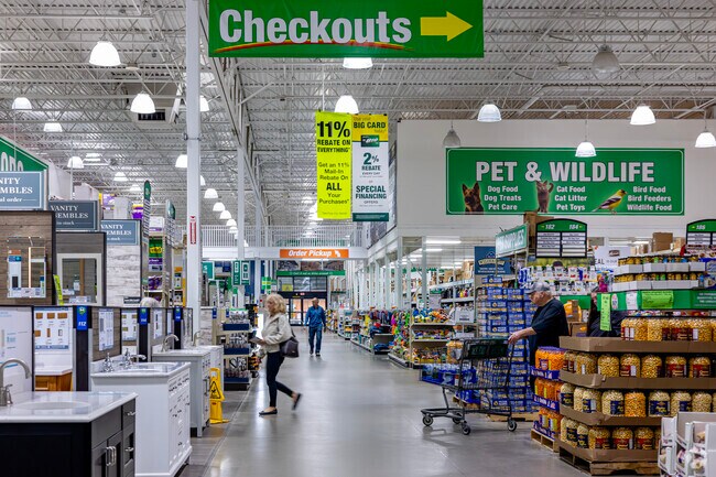 On Michigan Center's west side in Leoni is a close by big box retail store, Menards.