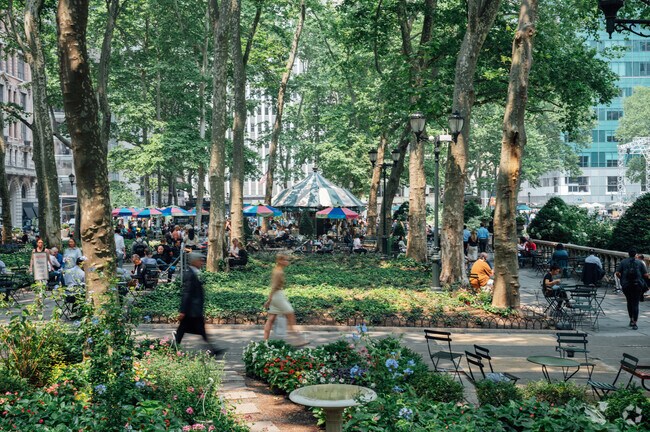 Bryant Park is a gorgeous place to spend a lunch break in Midtown Center.