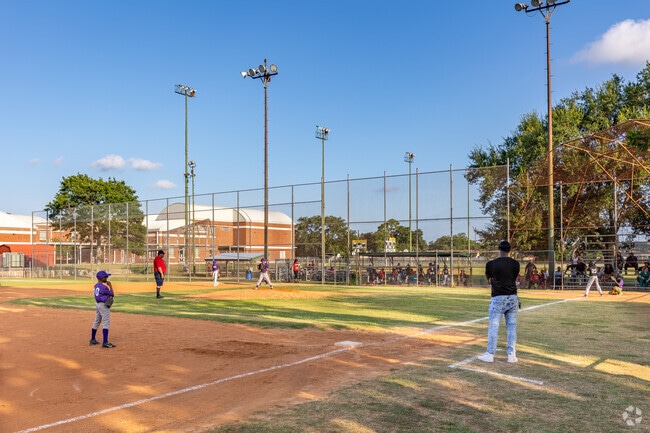 Terrytown Playground hosts youth baseball games during the summer season.