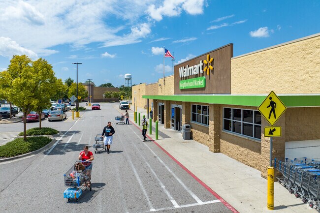 Residents can swing by the Walmart for all their grocery needs.