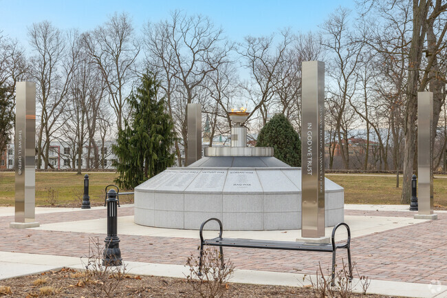 Battell Park on the St. Joseph River is home to the Civil War Monument in Mishawaka.