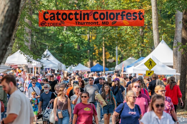 Enjoy the long walk through over 100 vendors at Catoctin Colorfest.