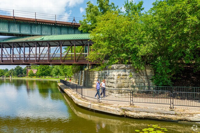 Walk along the Great Western Trail which follows the Fox River.