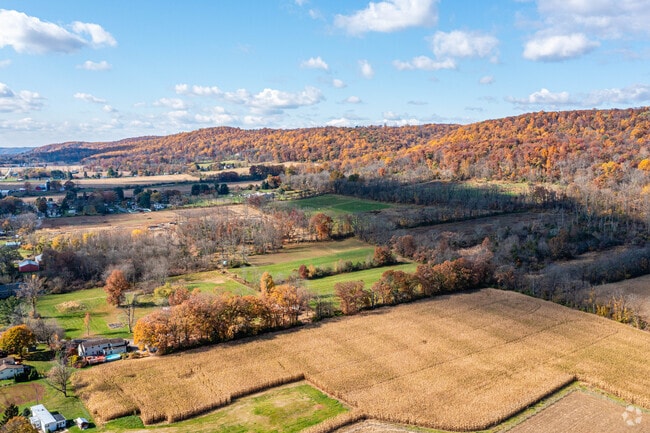 Farm land stretches for acres and acres  in Harmony Township, N.J.