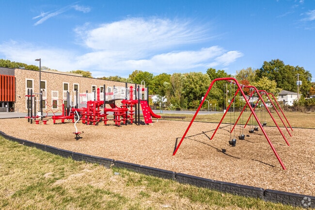 Students at Quindaro Bluffs' Welborn Elementary have a fun time playing at recess.