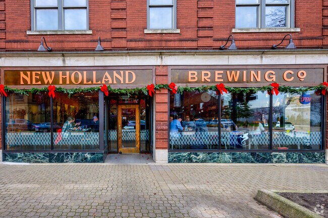 The New Holland Brewing Co. is a popular restaurant in downtown near the Historic District.