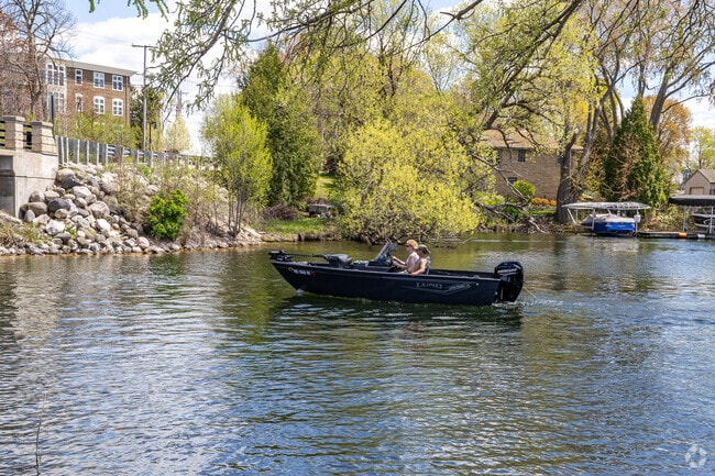 Boats are the best way to get around in Okauchee Lake.