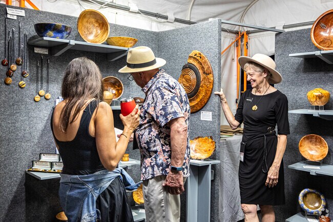 Residents from all over enjoy the Brookside Art Annual.