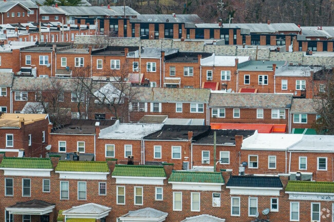 Most homes in Tremont are standard Baltimore rowhome styles.