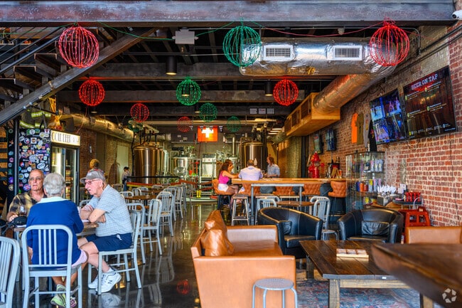 Discover Rüggenbock Brewing Company in downtown Marshall, a perfect spot for craft beer lovers and events from corporate gatherings to parties and group settings with a rooftop overlooking the courthouse.