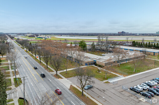 Stout Middle School is also a short way south of Michigan Ave and Southfield Freeway.