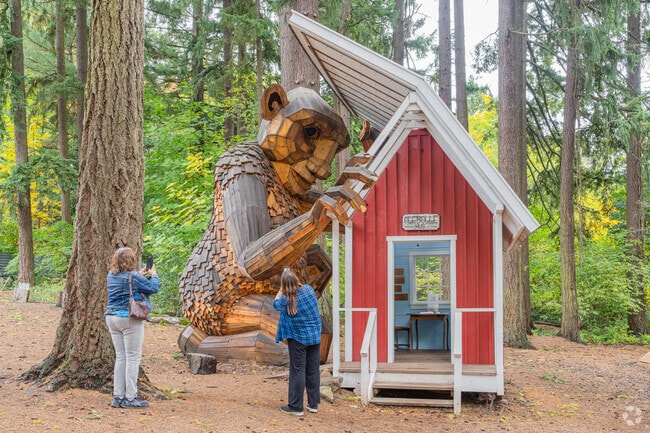 Come meet the whimsical woodland guardian, Ole Bolle Troll in Garden Home-Whitford.