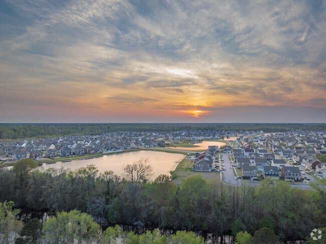 Sunset over a newly developed area in Deep Creek