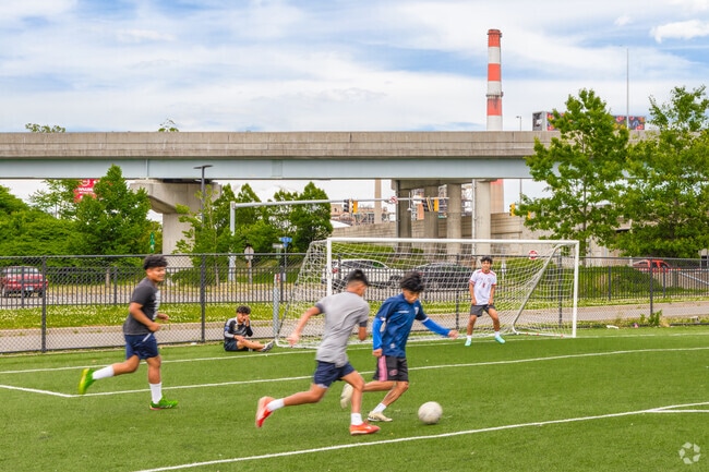 Play sports on the well-maintained athletic fields at Roosevelt Field in downtown Bridgeport.