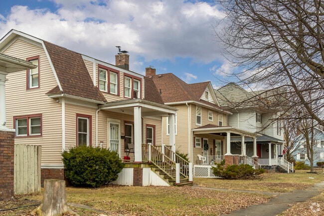 Updated Colonial Revival homes give Heritage Square its up-and-coming vibes.
