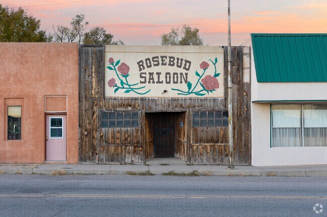 Though no longer open, the rosebud saloon was once a staple of Mountainair.