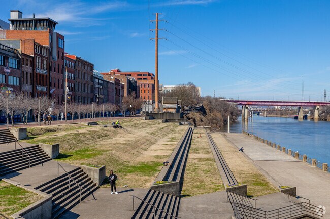 Riverfront Park is a spot to relax and take in the scenery near SoBro.