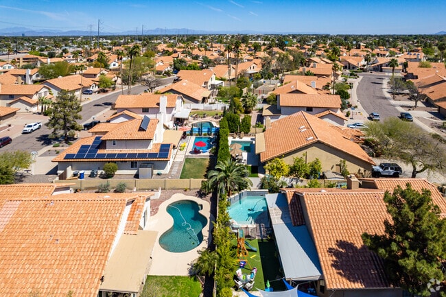 South Tempe's oasis homes: Inviting properties featuring private pools & sun-soaked patios.