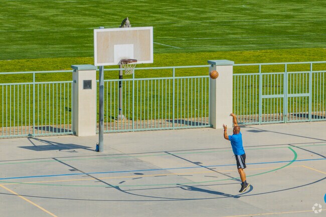 Get in a game of hoops at Apollo Park.
