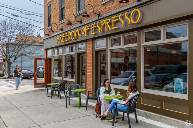 On the streets of Liverpool you will find many people prefer dining with friends outside.