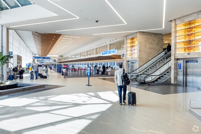The Greenville-Spartanburg Airport is the largest airport near the Roebuck neighborhood.