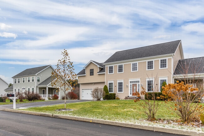 Rows of homes in Williston showcase manicured lawns and well-kept outdoor spaces.