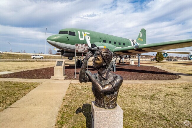 Informative display at Tinker Air Force Base near Frolich Meadows Estates.