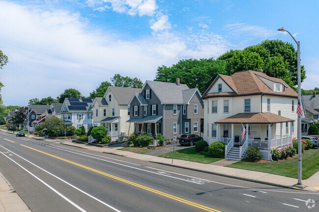 Colonial inspired homes are a key part of the types of homes found in Horace Mann.
