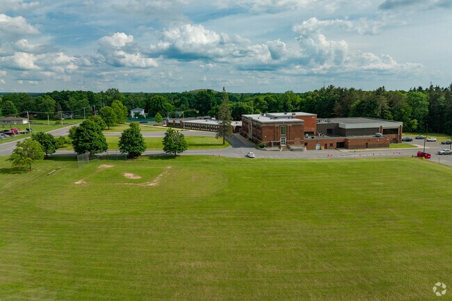 Mannsville Manor Elementary has a wide-open green space for student acitivties.