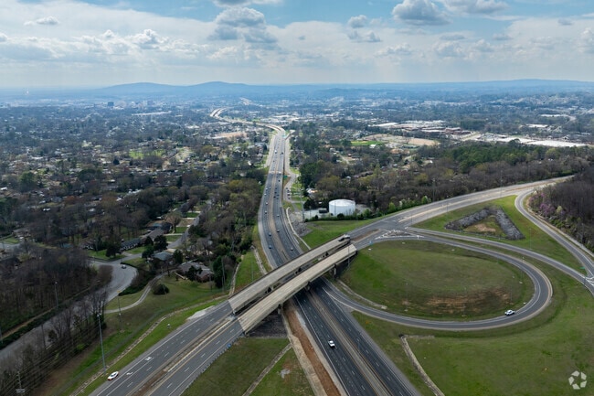 I-565 loops around the Huntsville metro area and connects to I-65 which runs north and south.