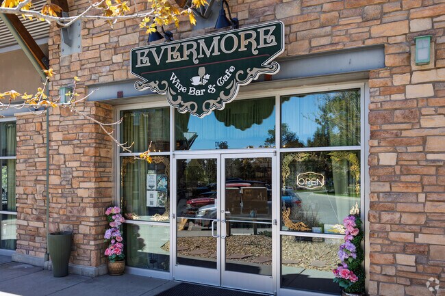 Sip wine or enjoy a cup of coffee at Evermore Wine Bar & Café near Soda Creek.