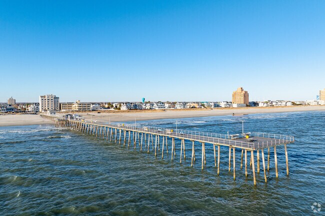 Cast your line off of the Ventnor City fishing pier, a popular spot for local anglers.