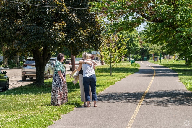 The Merchantville Mile is a popular walking and running path that is also good for hugging.