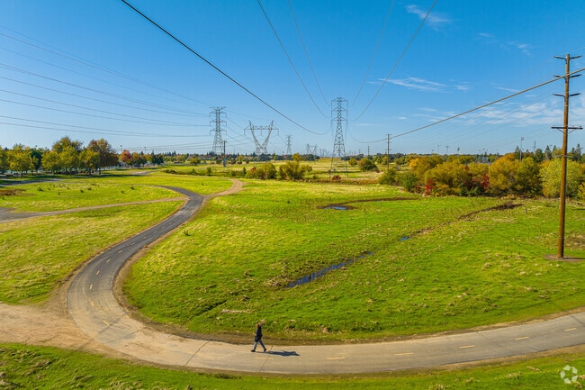 Walking and bike trails are a common sight in Market Side.