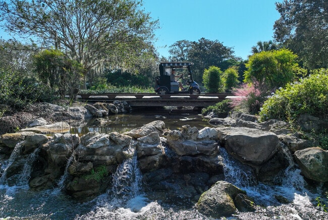 The preferred means of transportation in Harmeswood of Belle Aire is the golf cart.