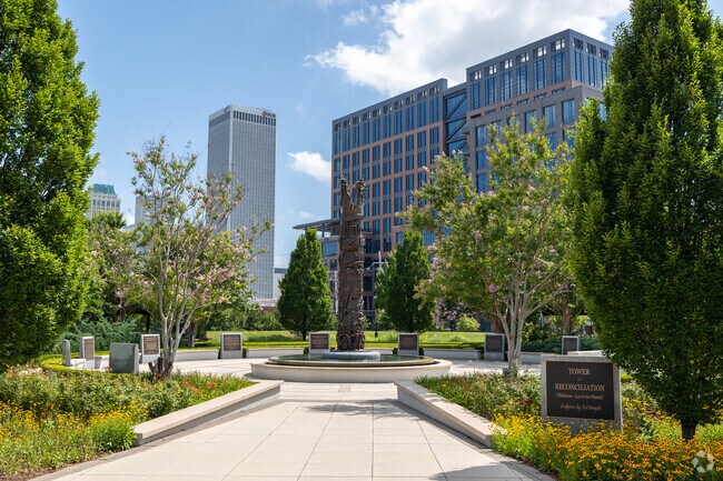 John Hope Franklin Reconciliation Park was completed in October 2010