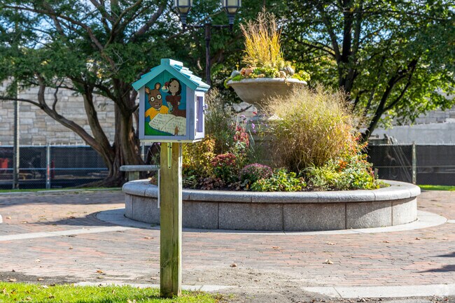 A local Little Library in the Town Center in Winchester, MA.