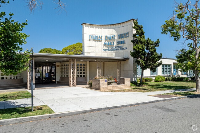Los Cerritos residents often attend Hughes Middle School in Long Beach.