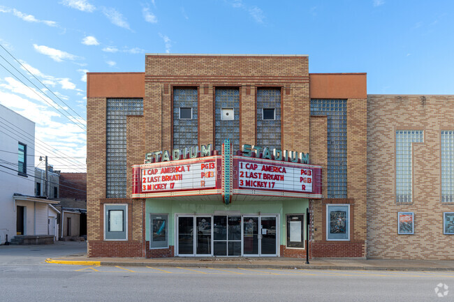 Catch the newest movies at The Stadium Theater in Jerseyville.