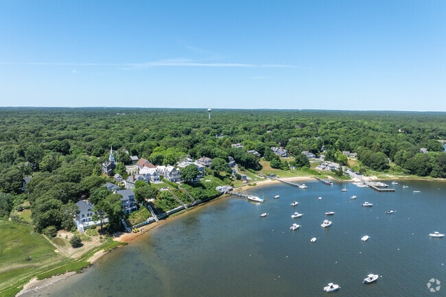 Sheltered Cotuit Bay offers plenty of places for residents to moor their boats.
