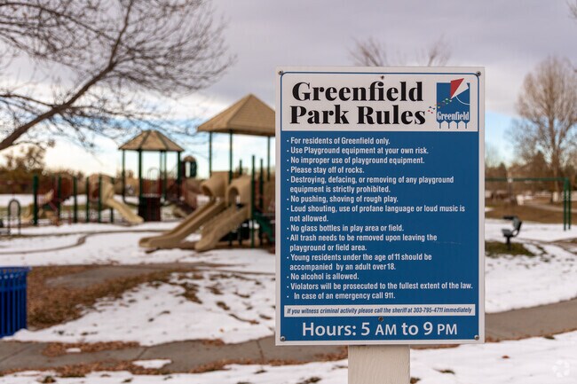 Greenfield Park is located on the southern end of the community.