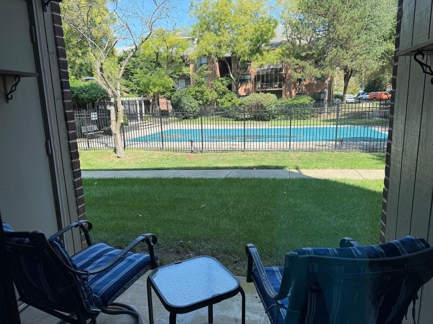 Private Patio views pool