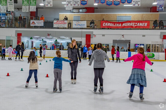 Deep River figure skaters often take a short drive up to the Greensboro Ice House for lessons.