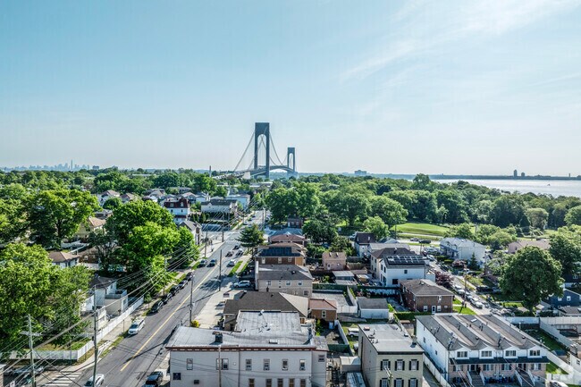 South Beach is located just south of the Verrazzano-Narrows Bridge on Staten Island.