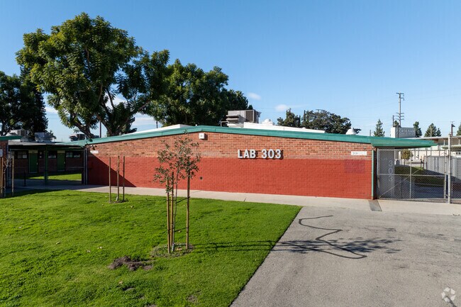 Lab building at the North Park Academy of the Arts School in Pico Rivera, Ca.