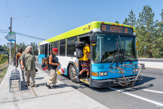 Airway heights offers lots of public transportation to downtown Spokane.