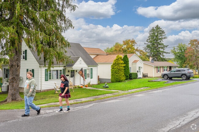 Rush Township streetscapes feature modest homes and quiet roads.