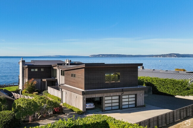 Luxury estates line the shores of Edmonds Bowl.