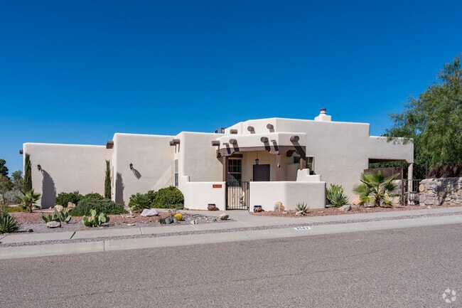 Pueblo Revival-style homes built in the 2000s and 1990s are common in the Villages of Northrise.