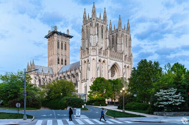 The Washington National Cathedral is on the west side of Cleveland Park.